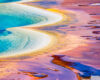 Surreal Abstract Photograph of Grand Prismatic Spring in Yellowstone National Park.